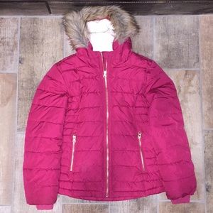 Pink Old Navy puffer jacket
